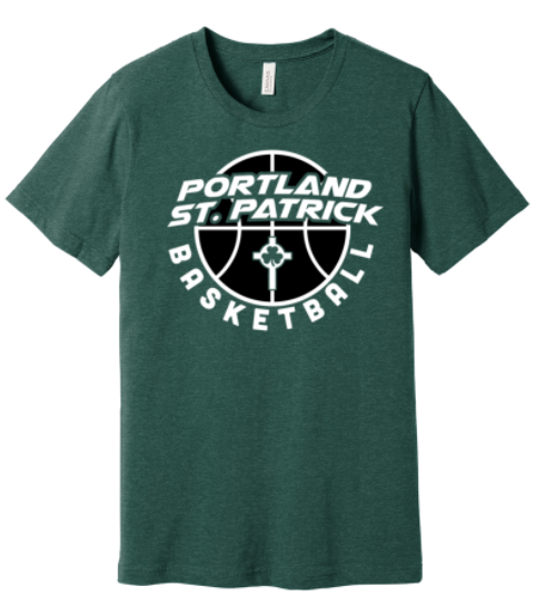 St. Patrick Basketball - Unisex Forest Green T-Shirt