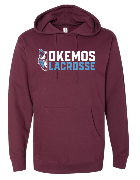 Okemos Girls Lacrosse - Unisex Maroon Hoodie (Optional)