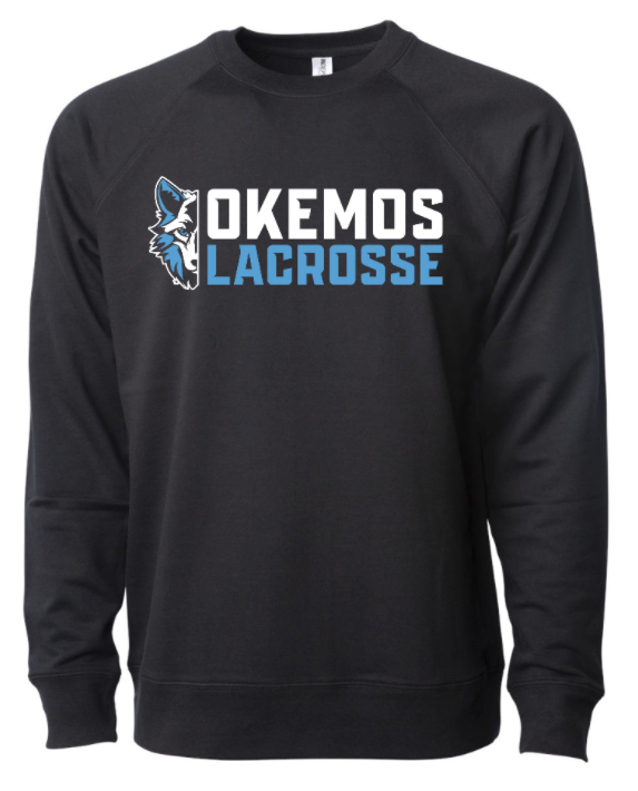 Okemos Girls Lacrosse - Unisex Lightweight Crewneck Sweatshirt (Optional)