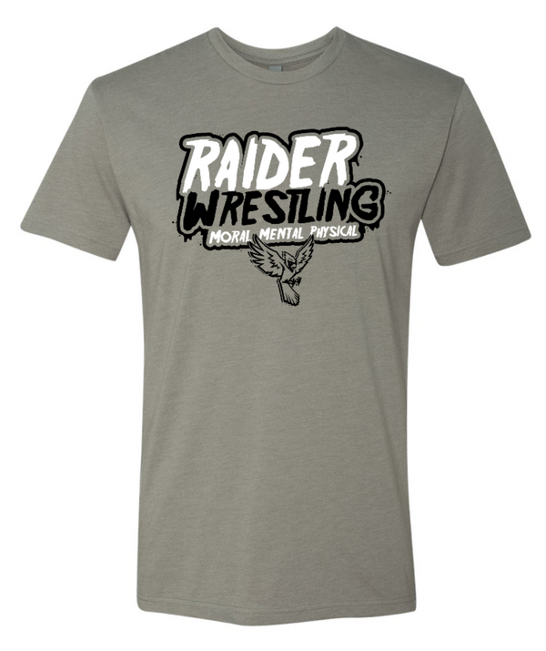Raider Wrestling MS - Unisex Adult Stone Grey T-Shirt