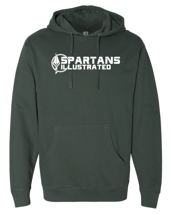 Spartans Illustrated - Green Adult Unisex Hoodie
