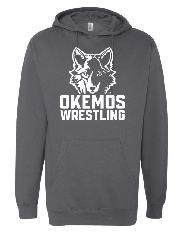 Okemos Wrestling - Charcoal Unisex Adult Hoodie