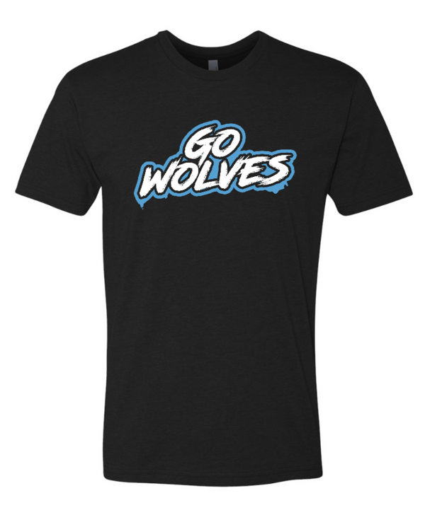 Okemos Wolves- "Go Wolves" Black Unisex Adult T-Shirt