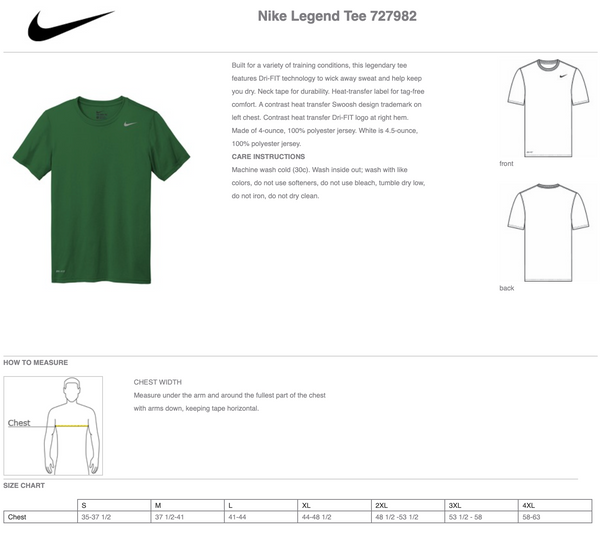 Creston Run Group - Nike SS Unisex Performance T-shirt – Fabricated Customs