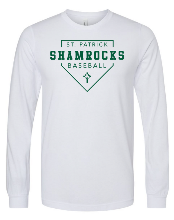 St. Patrick Baseball – Unisex Heather CVC Long Sleeve Tee