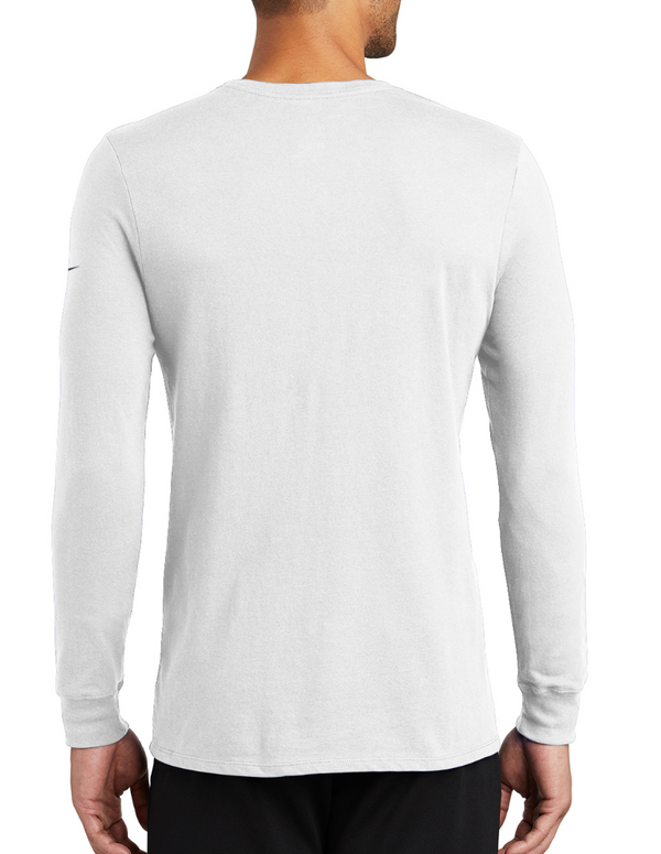 Okemos Lacrosse - Nike - Dri-FIT Cotton/Poly Long Sleeve Tee - White