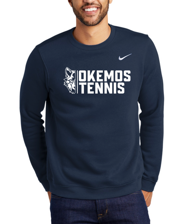 Okemos Tennis - Nike - Unisex Club Fleece Crew
