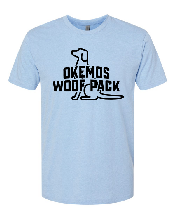 Okemos Wolves - Woof Pack Unisex Adult Blue T-Shirt