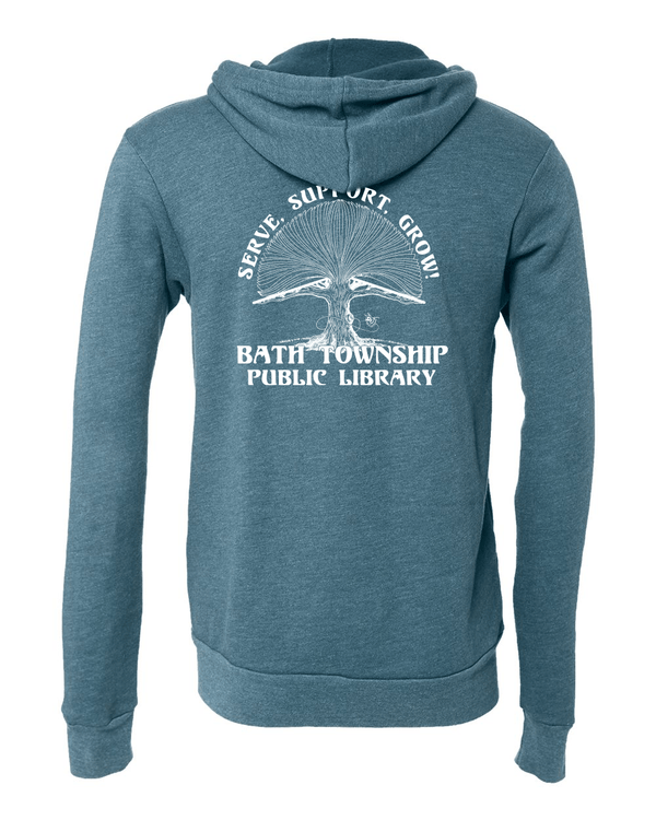 Custom Apparel - Screen Printing - Bath Township Public Library - Zip - up Hoodie - Bath Township Public Library - 2