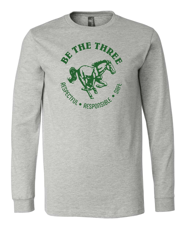Custom Apparel - Screen Printing - Be the Three - Long Sleeve T-shirt - Long Sleeve T-Shirt - Coopersville Public Schools