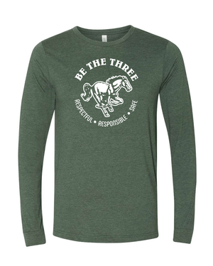 Custom Apparel - Screen Printing - Be the Three - Long Sleeve T-shirt - Long Sleeve T-Shirt - Coopersville Public Schools