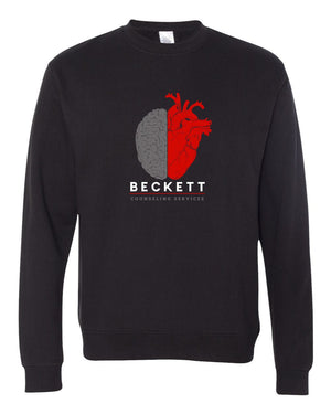 Custom Apparel - Screen Printing - Beckett Counseling - Black Crew Neck Sweatshirt - Beckett Counseling