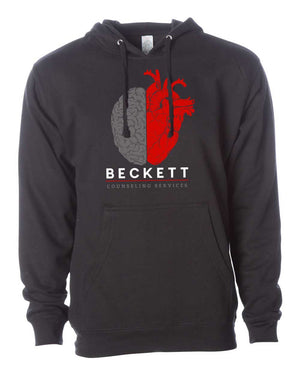 Custom Apparel - Screen Printing - Beckett Counseling - Black Hooded Sweatshirt - Beckett Counseling