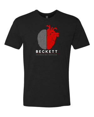 Custom Apparel - Screen Printing - Beckett Counseling - Black T-Shirt - Beckett Counseling