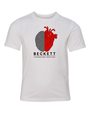 Custom Apparel - Screen Printing - Beckett Counseling - White T-Shirt - Beckett Counseling