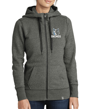 Custom Apparel - Screen Printing - Bennett Woods Elementary - New Era - Embroidered Ladies French Terry Full - Zip Hoodie - Bennett Woods Winter 2022