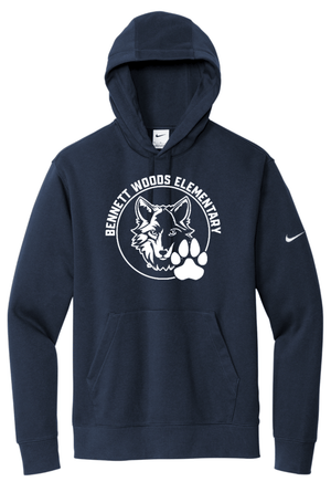 Custom Apparel - Screen Printing - Bennett Woods - Nike - Club Fleece Sleeve Swoosh Pullover Hoodie - Bennett Woods - 14035