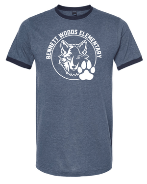 Custom Apparel - Screen Printing - Bennett Woods - Tultex - Unisex Fine Jersey Ringer T-Shirt - Bennett Woods - 14035