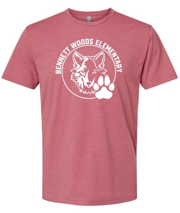 Custom Apparel - Screen Printing - Bennett Woods - Unisex Mauve T-Shirt - Bennett Woods - 14035
