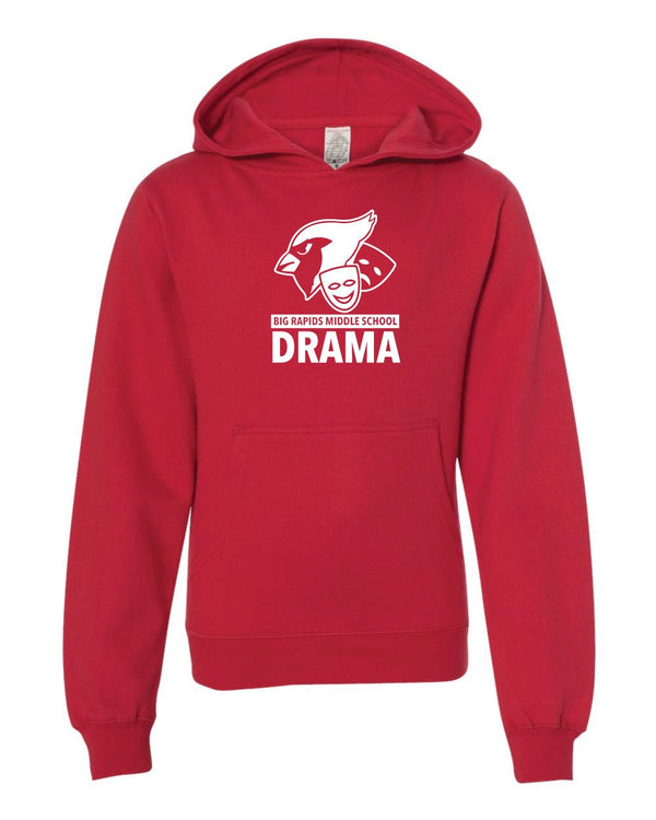 Custom Apparel - Screen Printing - Big Rapids Drama Youth Hoodie - Hoodie - Big Rapids Middle School