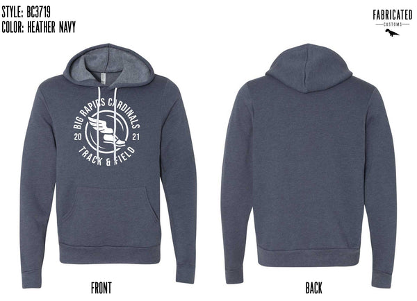 Custom Apparel - Screen Printing - Big Rapids Middle School T&F - Hoodie - Big Rapids Middle School