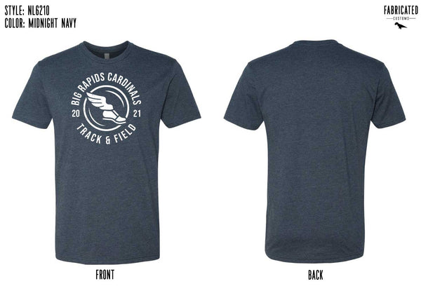 Custom Apparel - Screen Printing - Big Rapids Middle School T&F - Unisex T-shirt - Shirt - Big Rapids Middle School