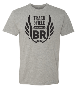 Custom Apparel - Screen Printing - Big Rapids Track & Field Adult T-shirt - Big Rapids Middle School Track & Field
