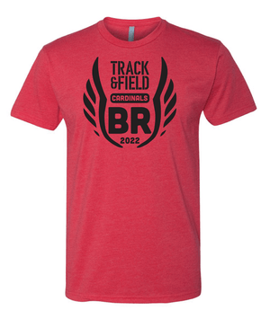 Custom Apparel - Screen Printing - Big Rapids Track & Field Adult T-shirt - Big Rapids Middle School Track & Field
