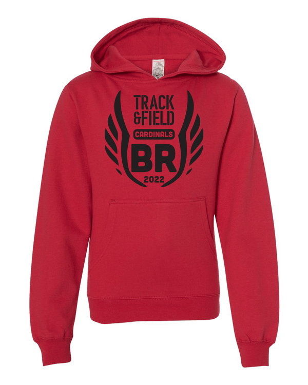 Custom Apparel - Screen Printing - Big Rapids Track & Field Youth Hoodie - Big Rapids Middle School Track & Field