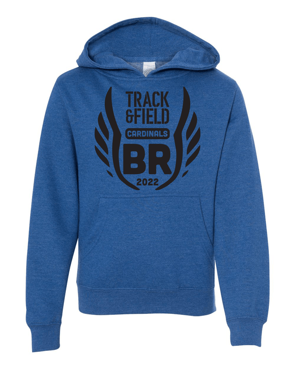 Custom Apparel - Screen Printing - Big Rapids Track & Field Youth Hoodie - Big Rapids Middle School Track & Field