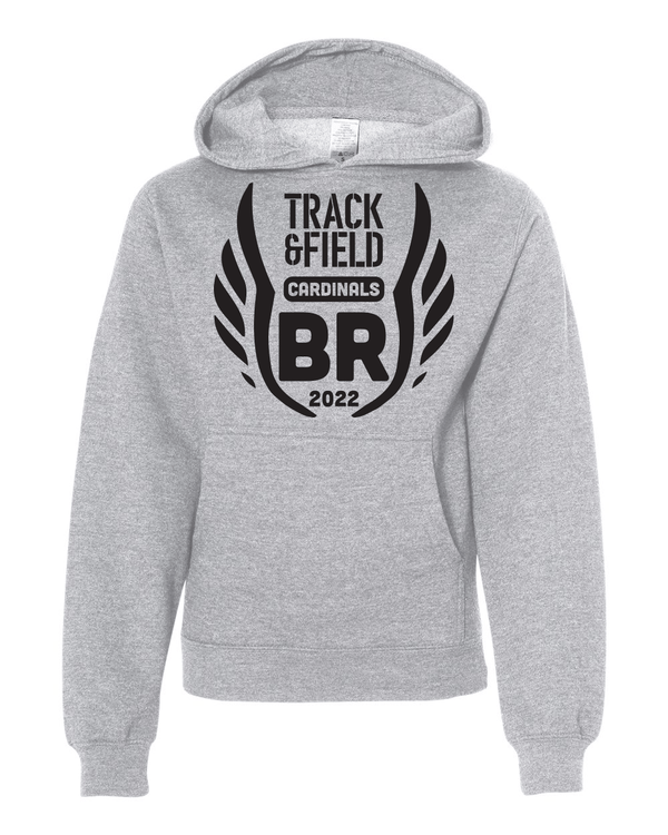 Custom Apparel - Screen Printing - Big Rapids Track & Field Youth Hoodie - Big Rapids Middle School Track & Field