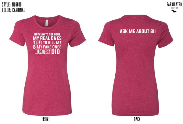 Custom Apparel - Screen Printing - BII Awareness - Women's Cut T-shirt - BII Awareness