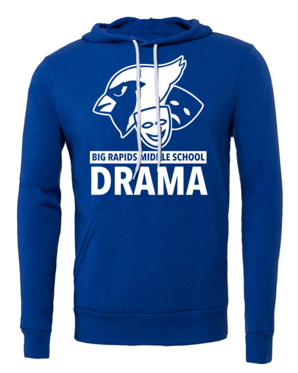 Custom Apparel - Screen Printing - BR Peter Pan - BRMS Drama Club Unisex Hoodie - Blue - BR Peter Pan