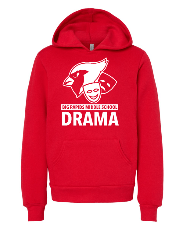 Custom Apparel - Screen Printing - BR Peter Pan - BRMS Drama Club Unisex Hoodie - Red - BR Peter Pan