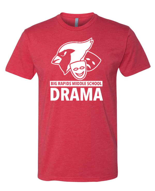 Custom Apparel - Screen Printing - BR Peter Pan - BRMS Drama Club Unisex T-Shirt - Red - BR Peter Pan
