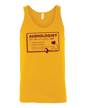Custom Apparel - Screen Printing - CMU Audiology Definition - Men's Tank Top - Tank Top - Central Michigan University - Audiology