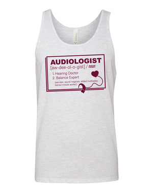 Custom Apparel - Screen Printing - CMU Audiology Definition - Men's Tank Top - Tank Top - Central Michigan University - Audiology