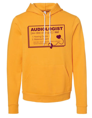 Custom Apparel - Screen Printing - CMU Audiology Definition - Unisex Hoodie - Hoodie - Central Michigan University - Audiology