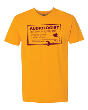 Custom Apparel - Screen Printing - CMU Audiology Definition - Unisex T-Shirt - T-Shirt - Central Michigan University - Audiology