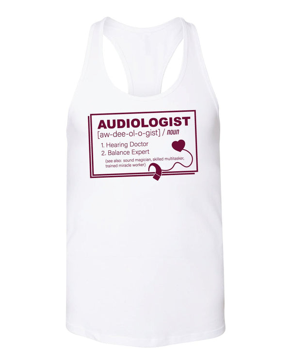 Custom Apparel - Screen Printing - CMU Audiology Definition - Women's Racerback Tank Top - Tank Top - Central Michigan University - Audiology