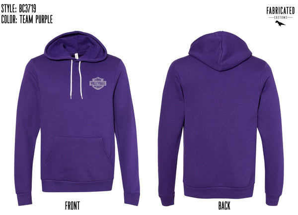 Custom Apparel - Screen Printing - Core Volleyball - Purple Badge Hoodie - Hoodie - Core Volleyball
