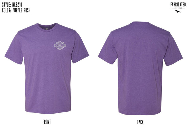 Custom Apparel - Screen Printing - Core Volleyball - Purple Badge T-shirt - T-Shirt - Core Volleyball