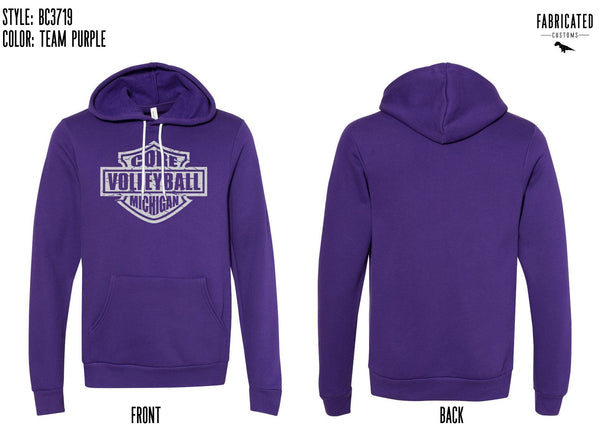 Custom Apparel - Screen Printing - Core Volleyball - Purple Hoodie Re - order - hoodie - Core Volleyball