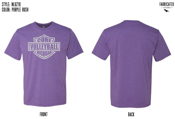 Custom Apparel - Screen Printing - Core Volleyball - Purple T-shirt - T-Shirt - Core Volleyball
