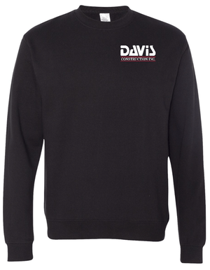 Custom Apparel - Screen Printing - Davis Construction - Crewneck Sweatshirt - Davis Construction