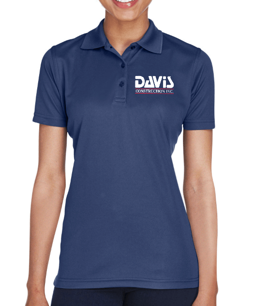 Custom Apparel - Screen Printing - Davis Construction - Women's Polo - Davis Construction