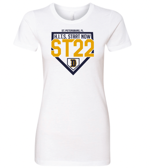 Custom Apparel - Screen Printing - DEWITT BASEBALL - HITS WOMEN'S T - SHIRT - DeWitt Baseball