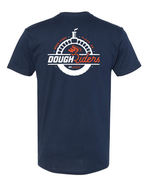 Custom Apparel - Screen Printing - Dough Riders - Midnight Navy Pocket Unisex T-Shirt - Dough Riders