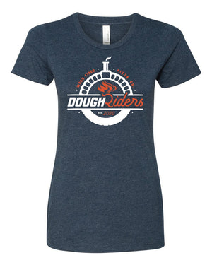 Custom Apparel - Screen Printing - Dough Riders - Midnight Navy Women's Crew Neck T-Shirt - Dough Riders