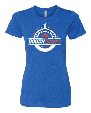 Custom Apparel - Screen Printing - Dough Riders - Royal Women's Crew Neck T-Shirt - Dough Riders
